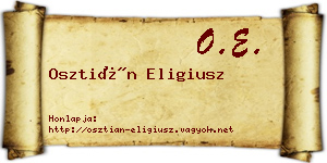 Osztián Eligiusz névjegykártya